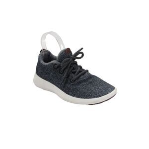 Allbirds Womens Low Top Lace Up Mizzle Sneakers Black Fine Wool Size 7